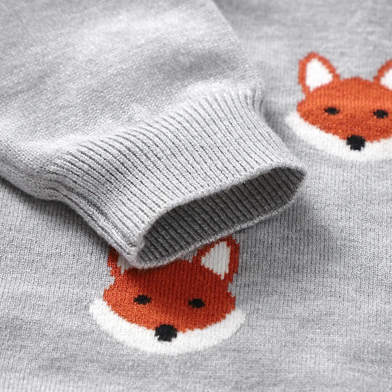 Newborn Baby Romper Knitted Infant Girls Boys Jumpsuit Cute Cartoon Fox Autumn Kid Clothing Children Overalls 0-18M Outfits Warm