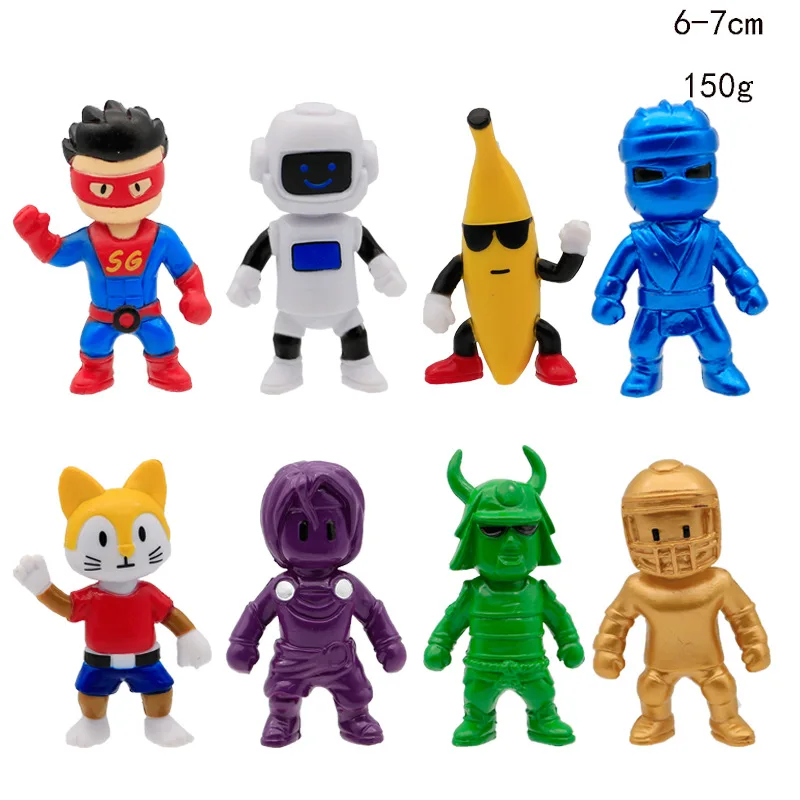 8pcs Stumble Guys Action Figure Kawaii Anime PVC Game Model Statue Set Multiplayer Type Collection Kids Christmas Gift Toy