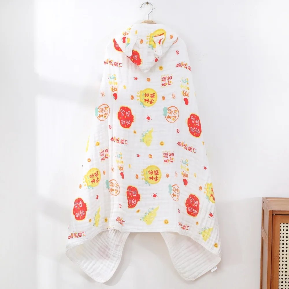 

Cloak Cotton Hooded Cape Towels Cute Rabbit Cartoon Blanket Wrap Panda Absorbent Sleepwear Bathrobe Baby
