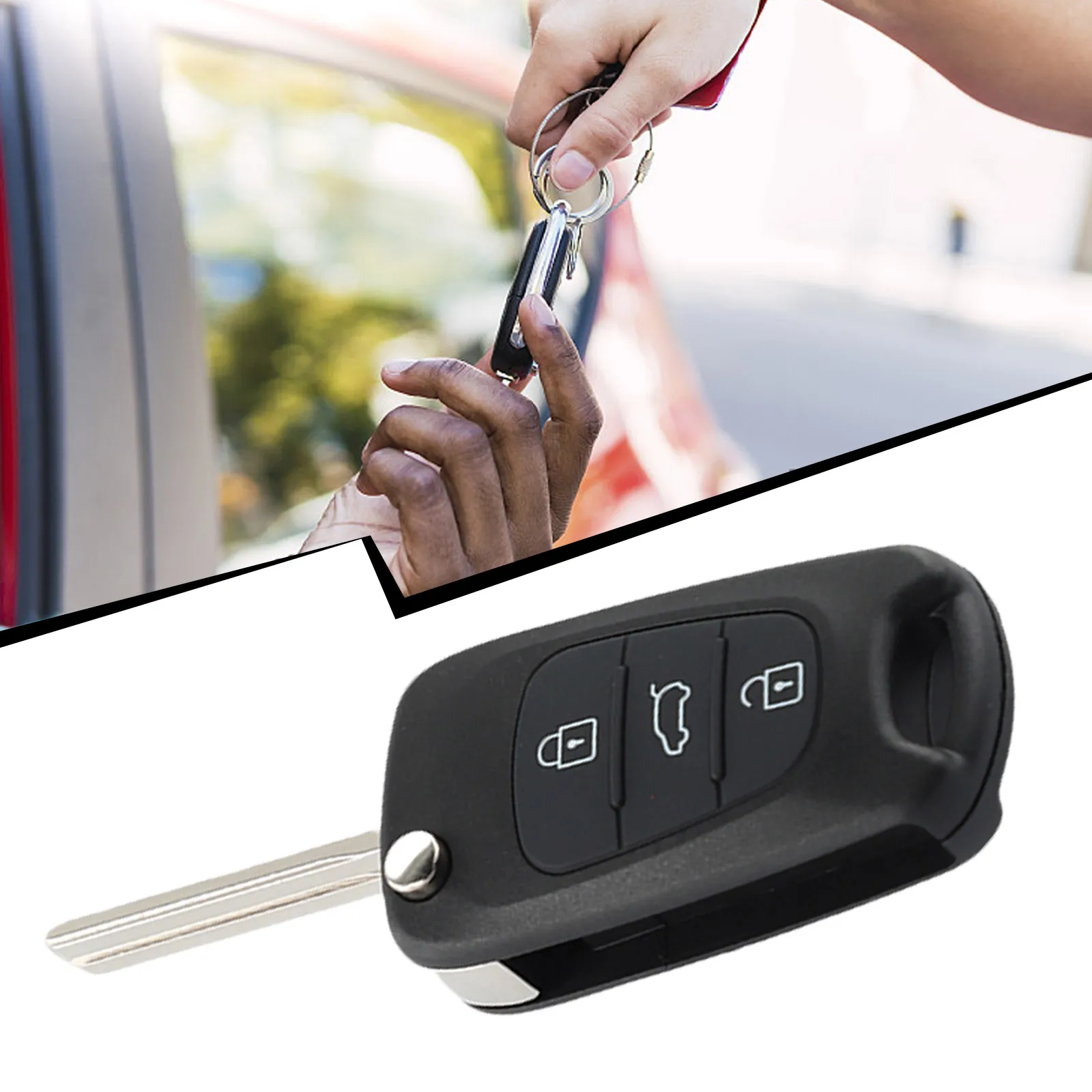 

For Hyundai I20 Parts & Accessories Remote Key Case 954301J000 954301J050 954302L600 Black Plastic Direct Installation