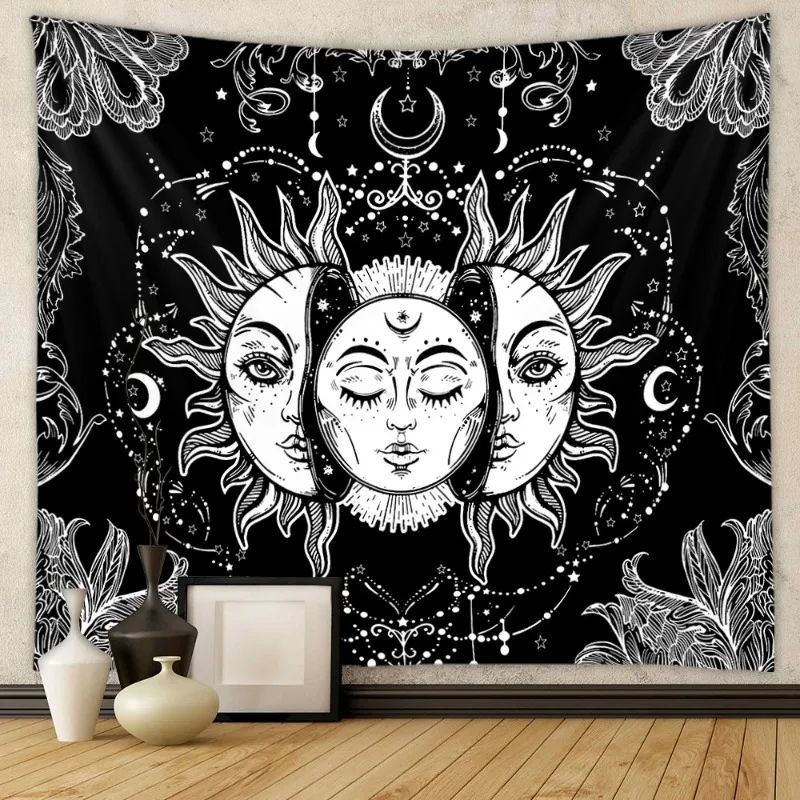 ​​​​​​​Bohemian Tapestry Wall Hanging Inspirational Macrame Weaving for Bedroom Decor Aesthetic Festival Home Wall Background