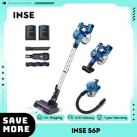 INSE S6P Cordless Handheld Vacuum Cleaner 23KPa Suction 250W Brushless Motor 2500mAh Detachable Batteries for Wood Floor