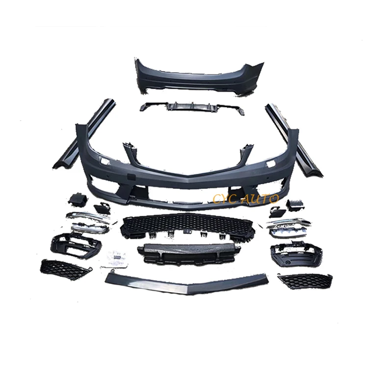 W204 Full Body Replacement Parts Front Rear Bumper Side Skirt For Mercedes Benz C Class W204 Bodykit 2011-2013