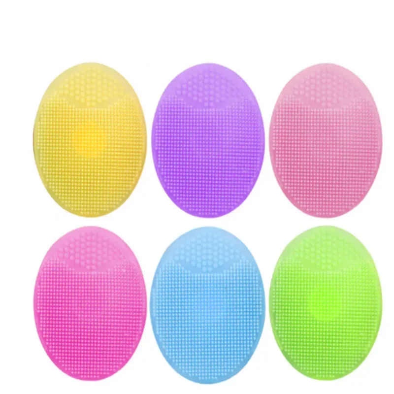 1 Pcs Soft Silicone Facial Cleaning Brush Shower Baby Massage Wash Pad Face Exfoliating Brushes Super Soft Sponges Scrubbers