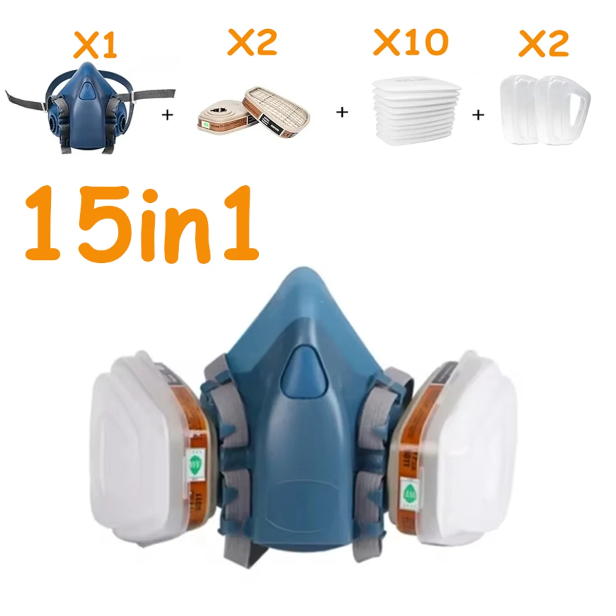 

7502 Respirator Mask Protective Mask Industry Painting Spray Dust Gas Mask With 501 5N11 6001CN Chemcial Half face Mask