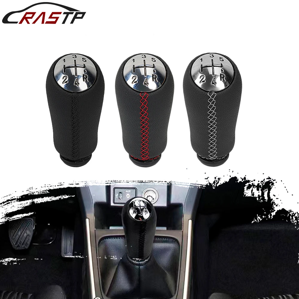 

RASTP-New 5Speed Gear Shift Knob Stick Head Gearbox Shifter Lever HandBall For Renault Clio MK3 3 III Megane MK2 Scenic 2 SFN146