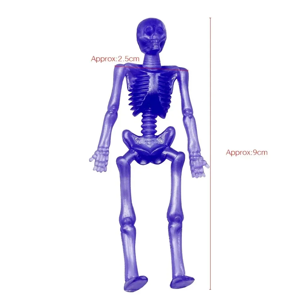 Giocattoli divertenti scheletro estensibile uomo bomboniere per bambini TPR gomma morbida Zombie Horror bambola giocattolo antistress regali di Halloween
