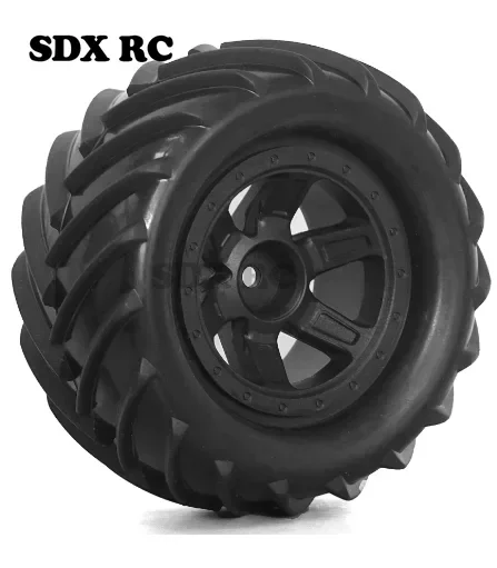 4 Stuks 90Mm Monster Truck Buggy Banden Wiel 12Mm Hex Voor E-Revo Mjx 16207 16208 Scy 16101 Hbx 1/16 Rc Auto Upgrade Onderdelen