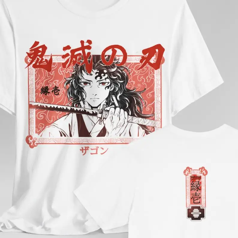 

Demon Kokushibo Anime T-shirt Unisex, Yoriichi Tsugikuni Shirt,