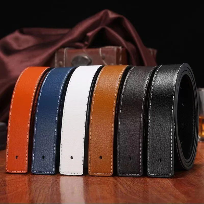 Hebilla lisa para hombre, cinturón de cuero, hebilla de placa, cinturón de repuesto, tendencia de moda, cuerpo de cinturón con hebilla en forma de I