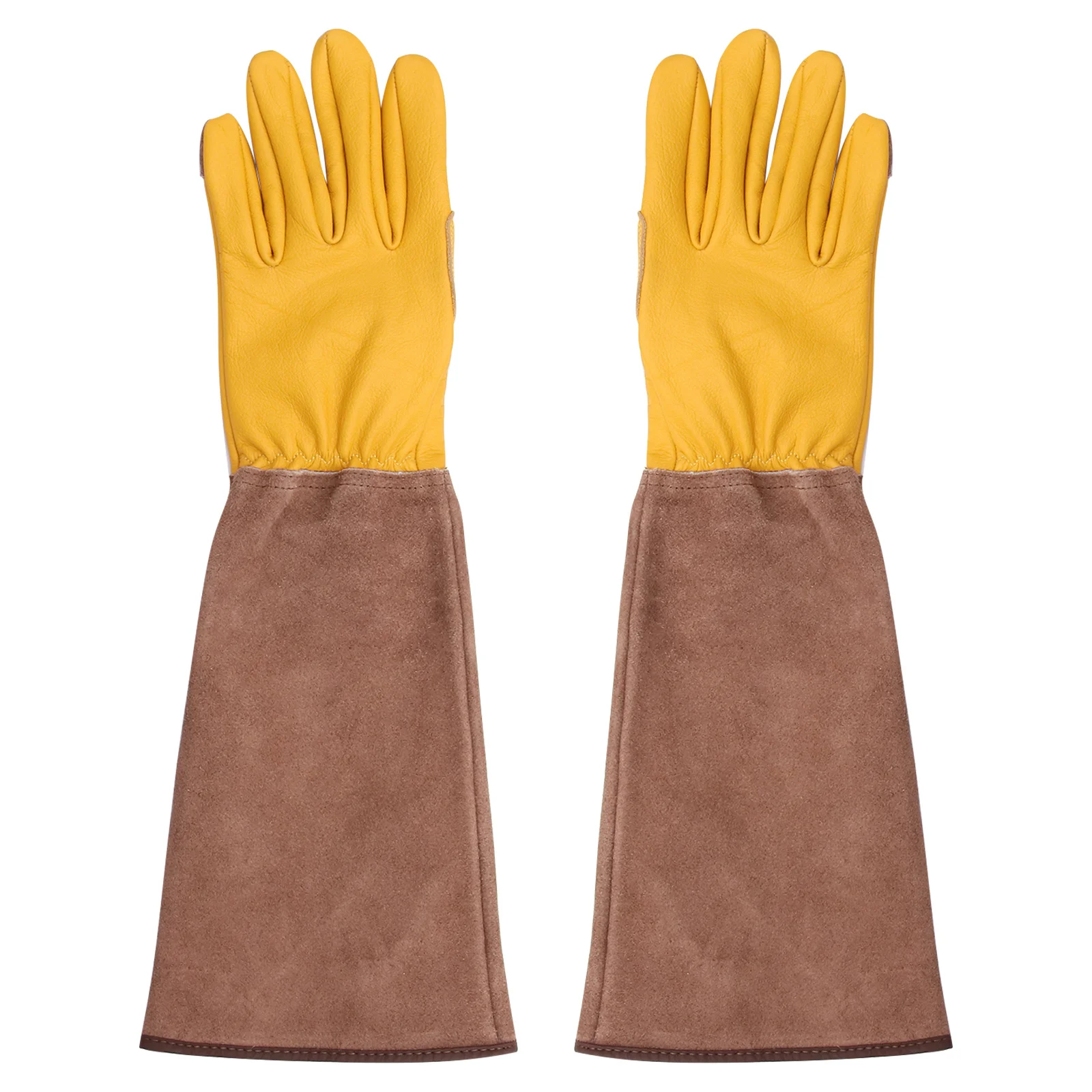 

1 Pair Gloves Resistant Durable Cow Protective For Gardening Welding Driving Repair Work Safety