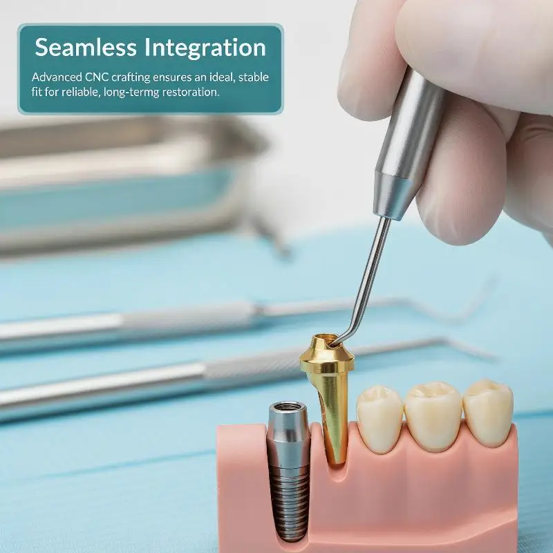 Professional Dental Angled Abutment Medical Grade Titanium Long Service Life Fit Osstem System for Dental Implant Restoration
