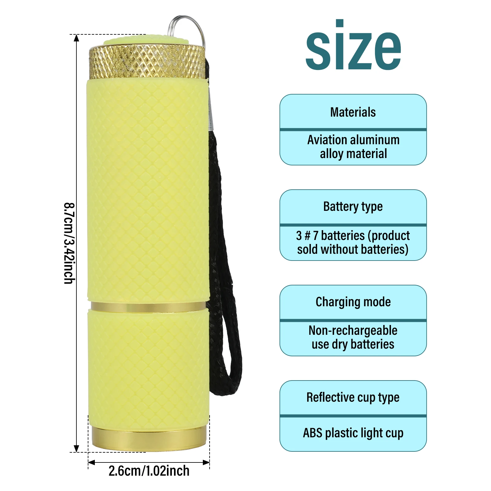 4Pcs Mini LED Flashlight Set Mini Torch with 9 LED Light Bulbs 60 Lumens Bright Small LED Flashlight Waterproof Handheld Torch