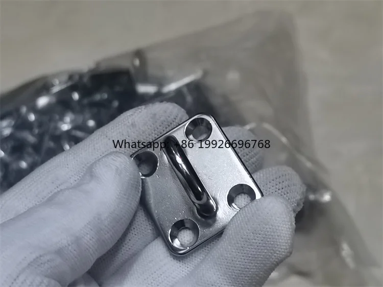 

Factory Wholesale 5mm Stainless Steel 304 Square Eye Plate Playpark Facilities Safety Buckle factory