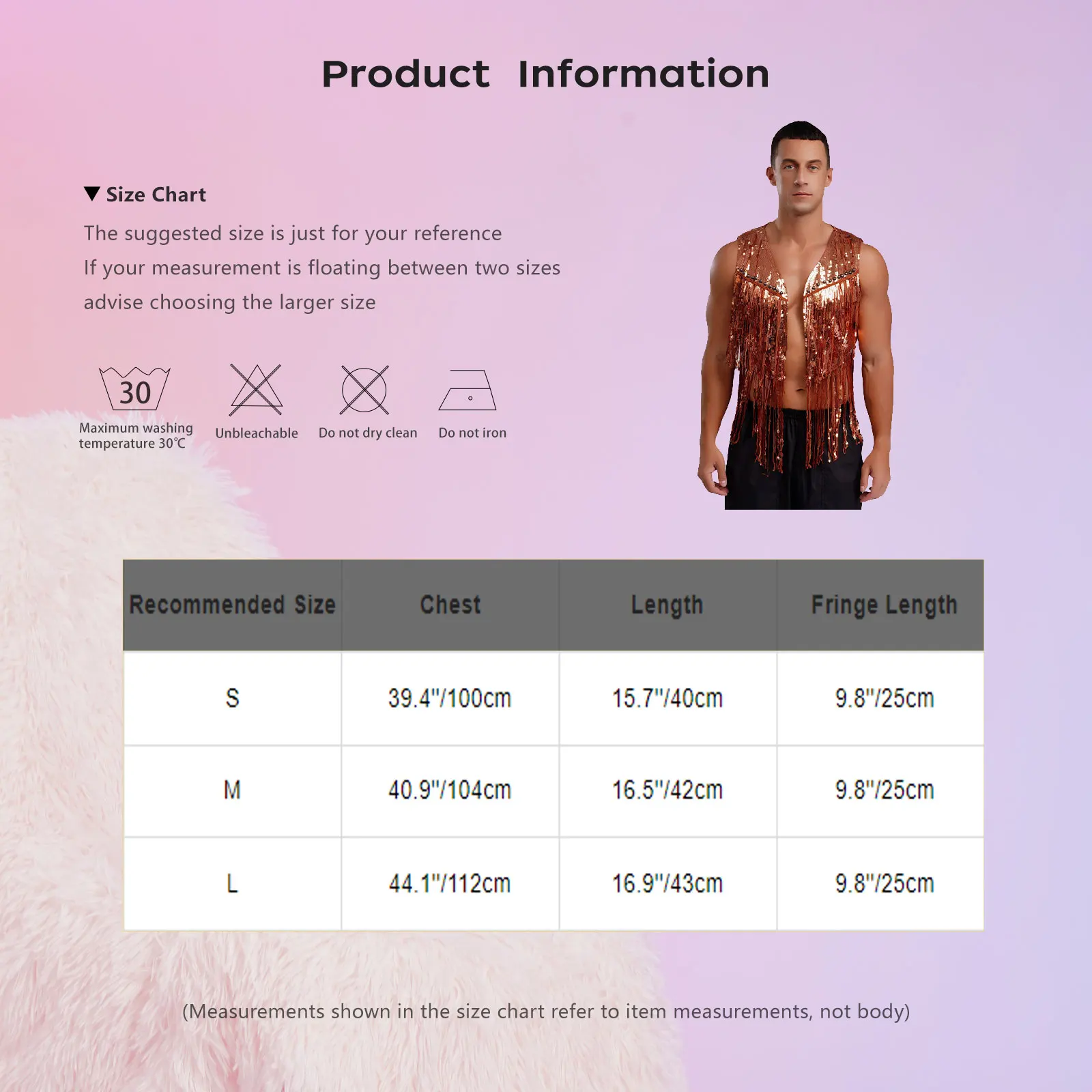 Hommes mode brillant frange Disco fête danse Cardigan gilet Cowboy Hippie scène Performance ouvert avant gland Rivets gilets