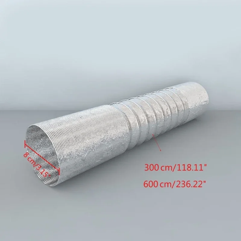 Aluminum Foil Hose Inner Diameter 80mm Flexible 3/6 Meter Pipe Ventilation Ducting Vent Hose Dryer Hood Exhaust Duct