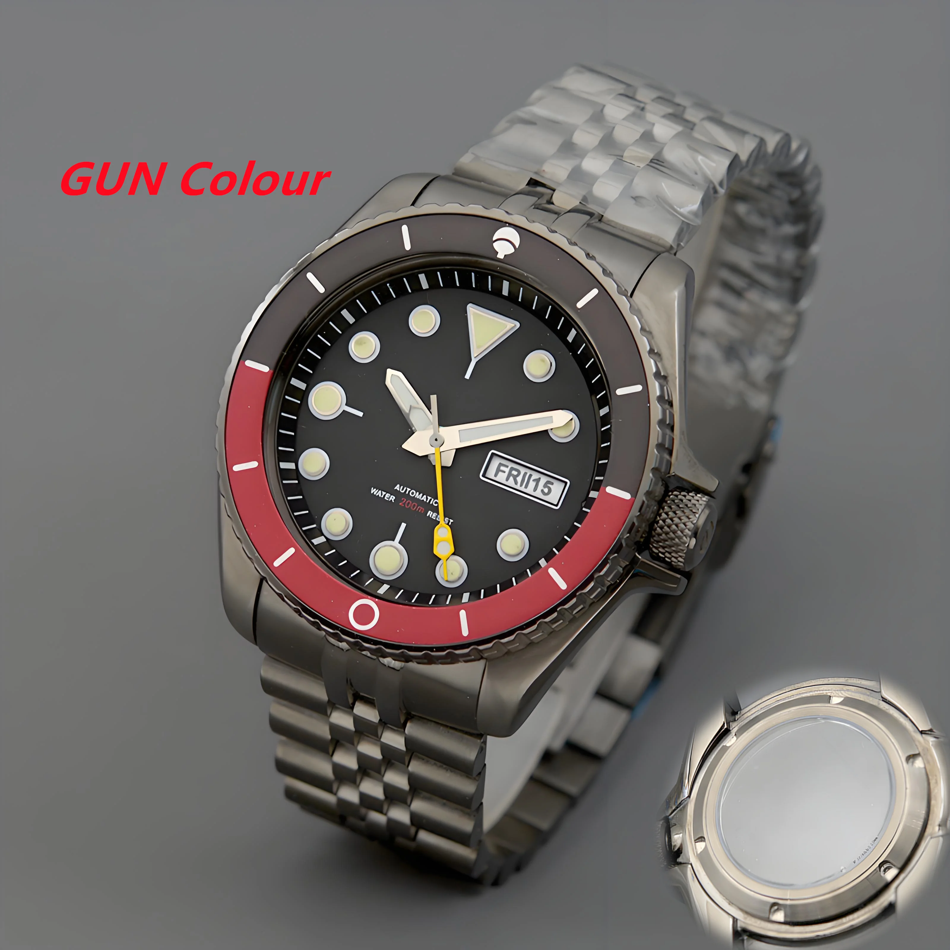 Gun Colour SKX007 Dive Men's Watch Sapphire Glass 200M Waterproof Resistance Luminous NH35 NH36 Automatic Movement - view 2