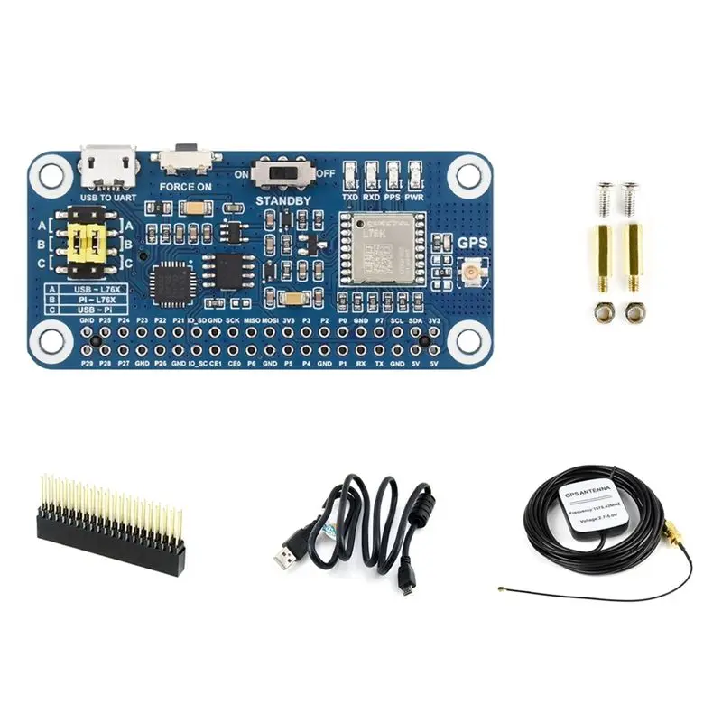 For Raspberry Pi Compatible GPS GNSS Expansion Board L76K HAT Module Supports GPS/Beidou(BDS) GLONASS/QZSS For Jeston