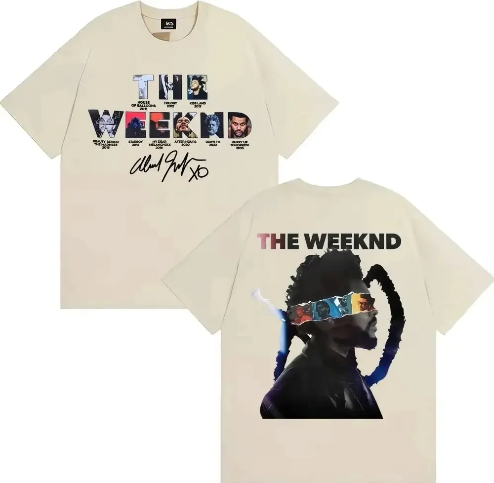 The Weeknd After Hours Til Dawn European Tour T-shirts Fashion Hip Hop Casual T Shirt Fans Gift Y2k Loose Clothing