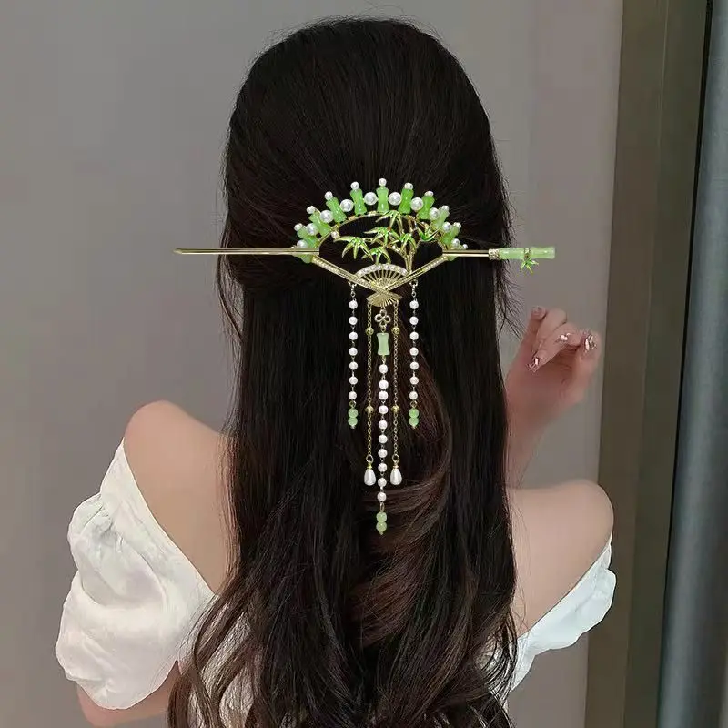 

Female Exquisite Chinese Style Hanfu Hair Accessories Ladies Alloy Tassels Party Festivals Hair Clip Hair Sticks for Women