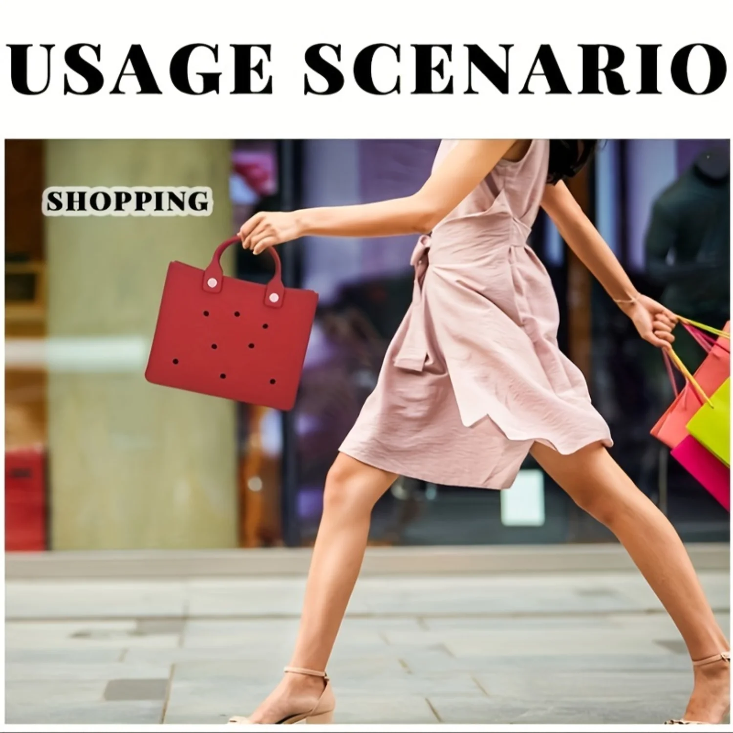 Color Travel Beach Handbag, Lightweight Multifunctional Toiletry Wash Handbag for Outdoor Travel – Perfect for Your Next Adven