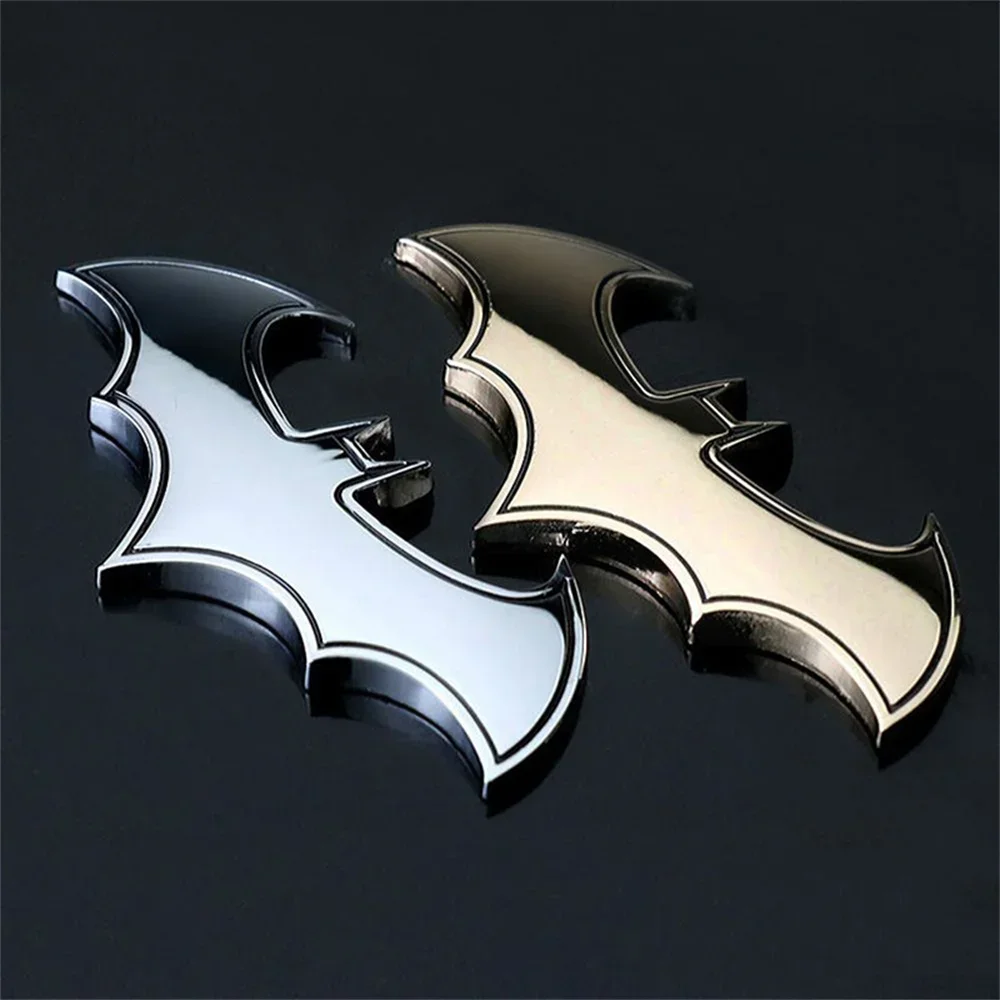 Moto 3D metallo pipistrello Auto Cartoon Sticker distintivo in metallo emblema coda decalcomania moto Car Styling decorazione accessori