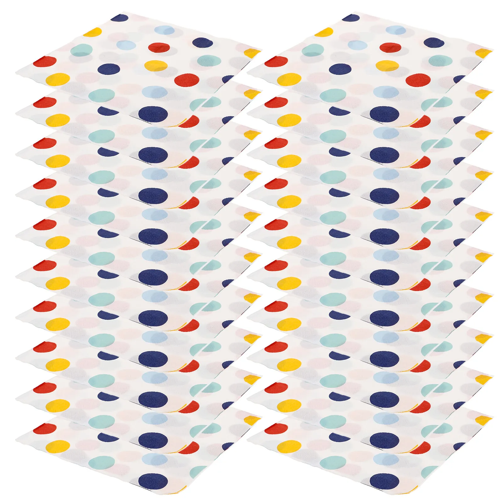 20 Sheets Colorful Dots Pattern Napkins Soft Comfortable Disposable Dinner Napkins for Themed Parties Festive Table Decoration