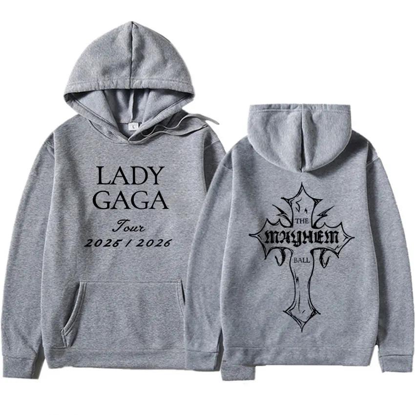 The MAYHEM Ball Tour 2025 Hoodie Lady Gaga Singer Graphic Tide Pullover Fashion Autumn/Winter Long Sleeve Casual Pop Sweatshirts