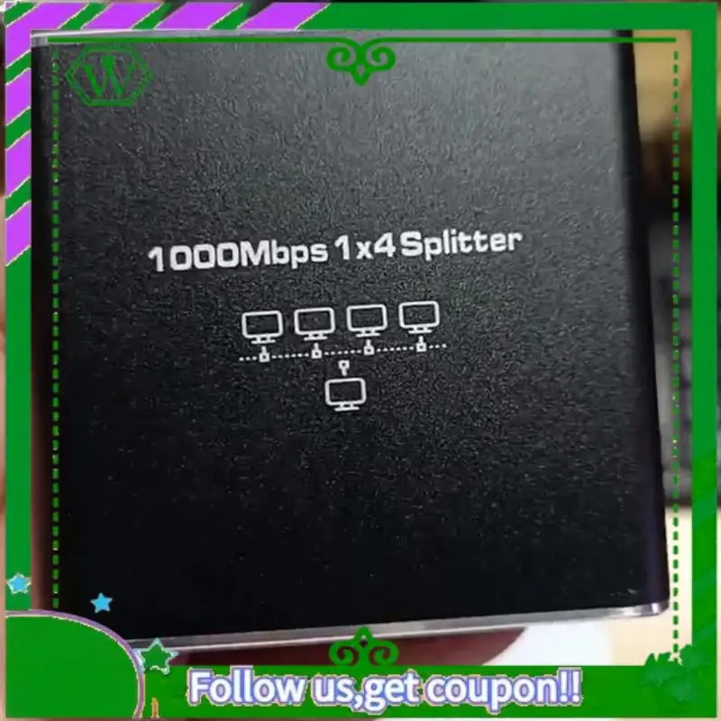 Reliable-Gigabit Ethernet Splitter 1 In 4 Out 1000Mbps Internet Cable Splitter 1 To 4 RJ45 Network Splitter For Cat5/6/7 Easy To
