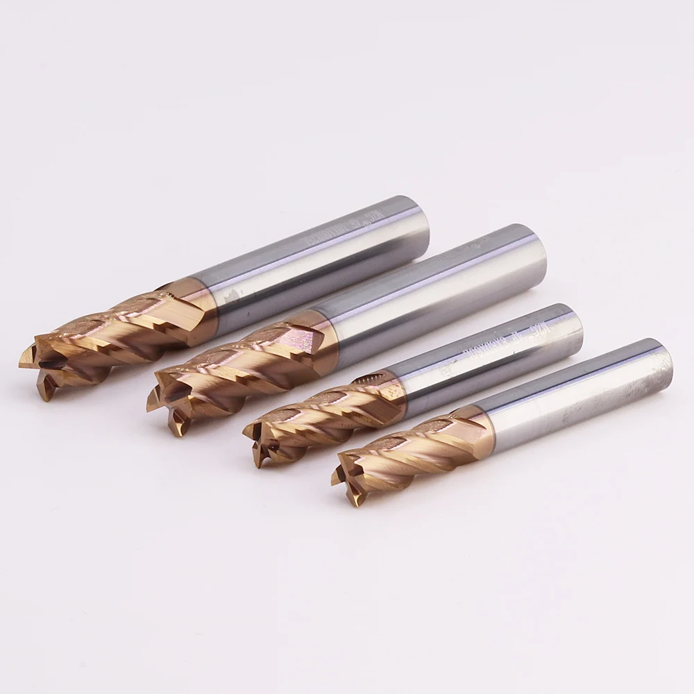 Maifix 4 Flut 55 Dgree CNC Carbide Flat End Mill Tungsten Cutter Metal Steel Machining Tool Face Square Router HRC55