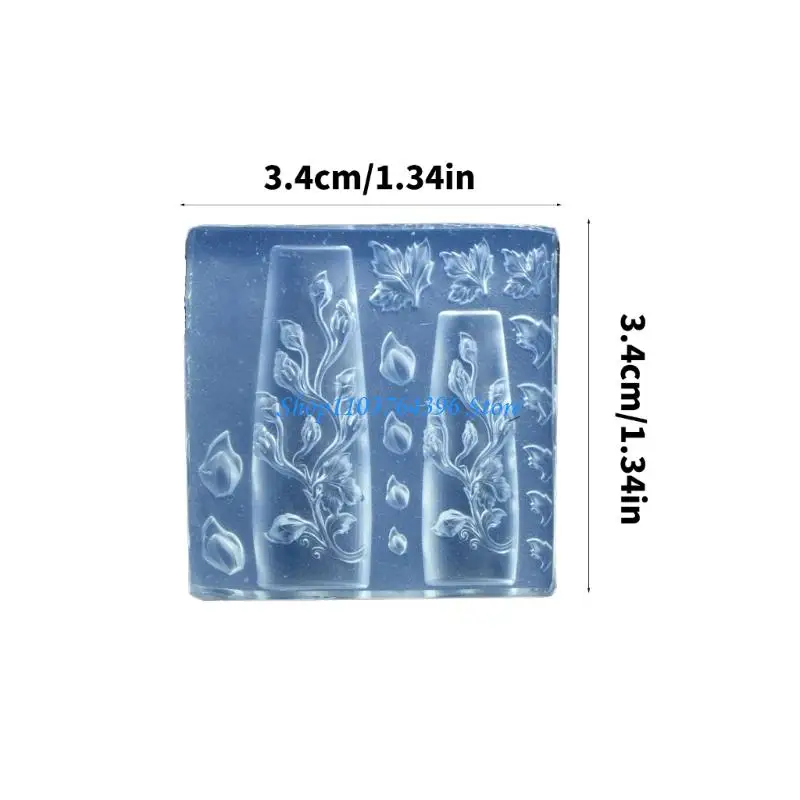 قالب سيليكون قوي نحت زهرة مسمار الفن قالب من السيليكون لصياغة زخارف فنية أنيقة للأظافر ثلاثية الأبعاد من الراتنج الزهري