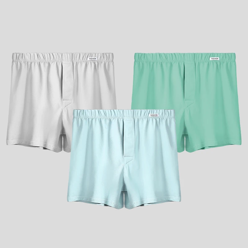 3 piezas de ropa interior para hombre, pantalones cuadriládricos de algodón, pantalones cortos transpirables, pantalones boxer, pantalones de pijama para el hogar cómodos y sueltos, Arro pa