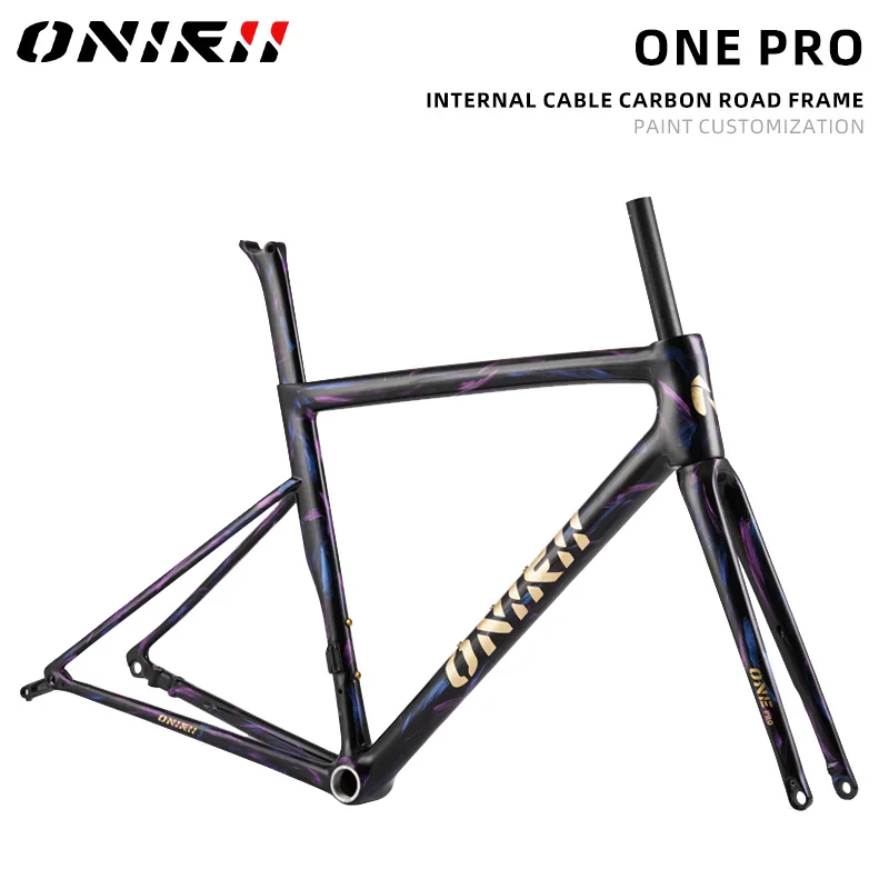 ONIRII ONE PRO Carbon Climbing Frame Inner Cable with Integrated Handleba,Thru Axle,Fork, Headset, Seat Post for Road Bike NEW