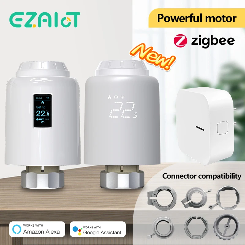 ZigBee TRV WiFi Radiator Thermostat Valve Tuya Smart Life Room Temperature Heating Controller Actuator Voice Google Alexa Home