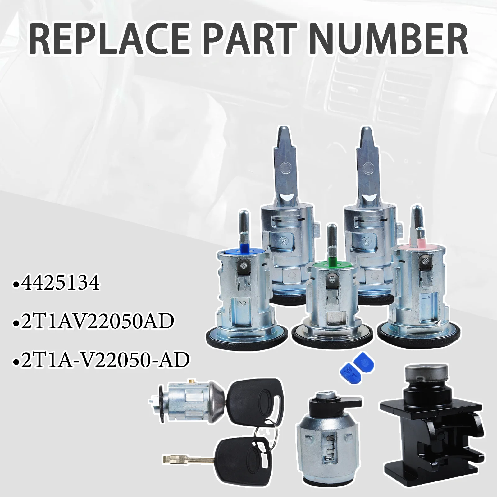 

New Complete Set Of Door Locks Ignition Switch Luggage Compartment Lock Suitable for FORD TRANSIT 4425134 2T1AV22050AD