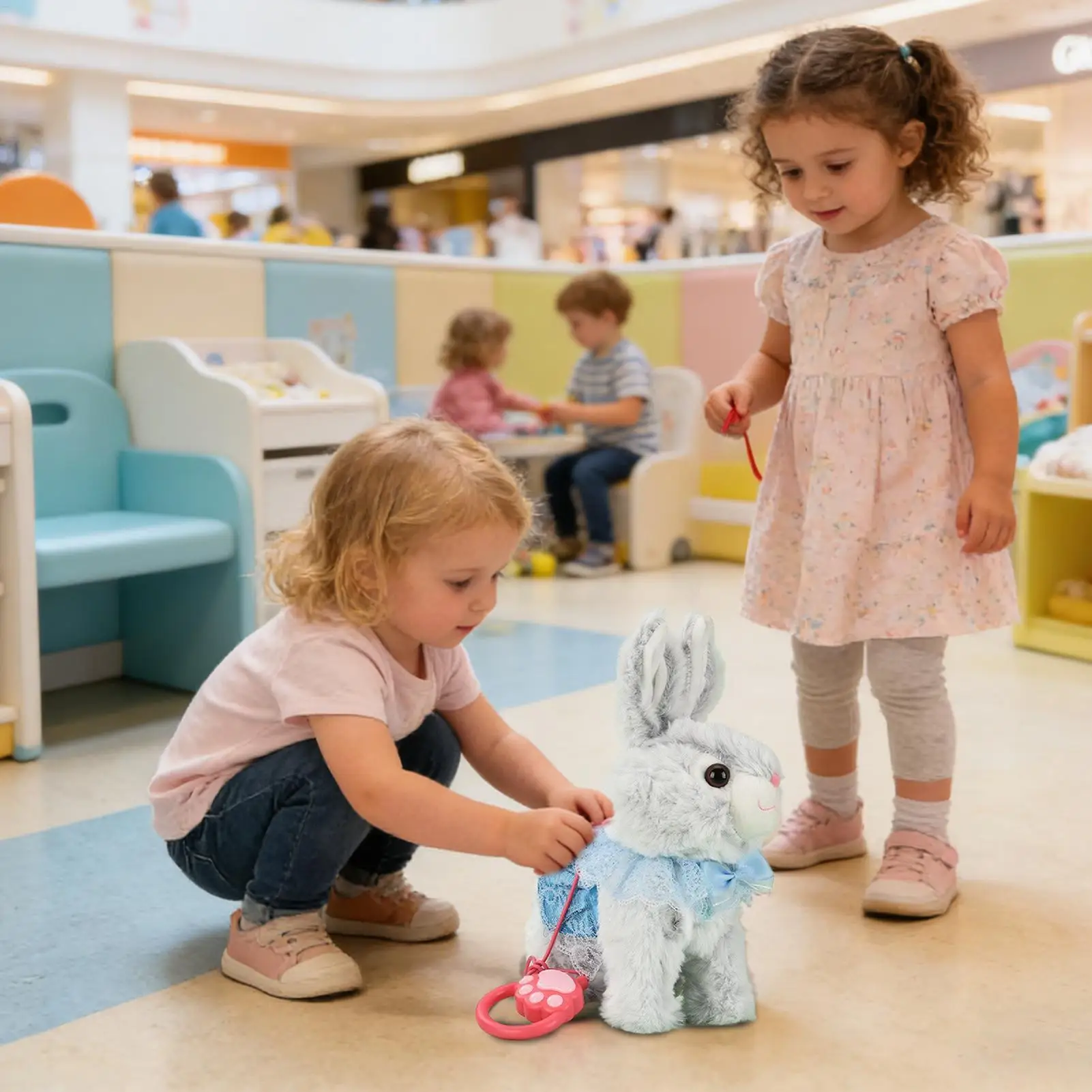 

Easter Bunny Toy Realistic Bunny Robot Bunny Simulated Rabbit Electric Plush Toy Can Walk, Bark, Move Its Mouth Shake Its Ears