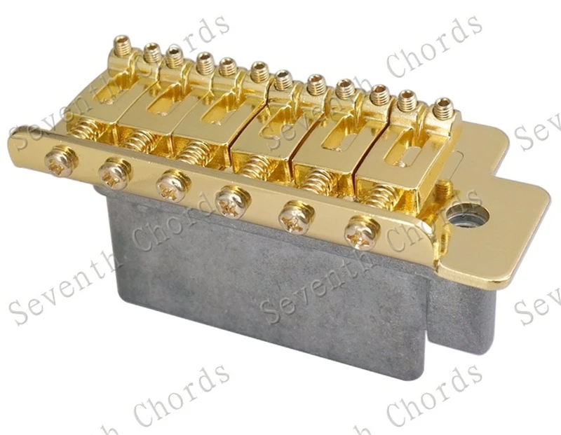 Ein Satz 6-saitiger konkaver Sattel-Tremolo-Brückensystem für E-Gitarren-Zubehörteile, Chrom, Schwarz, Kupfer, Rot zur Auswahl – Detail 34