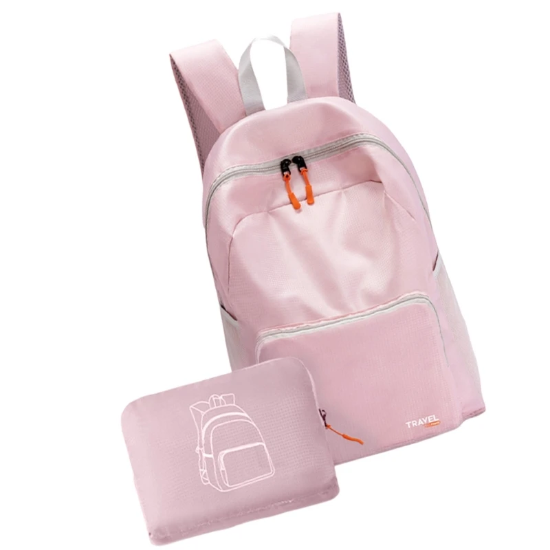 กระเป๋าเป้สะพายหลังน้ำหนักเบา Daypack แบบพับได้แบบพกพาสำหรับการเดินทางและกีฬากลางแจ้ง