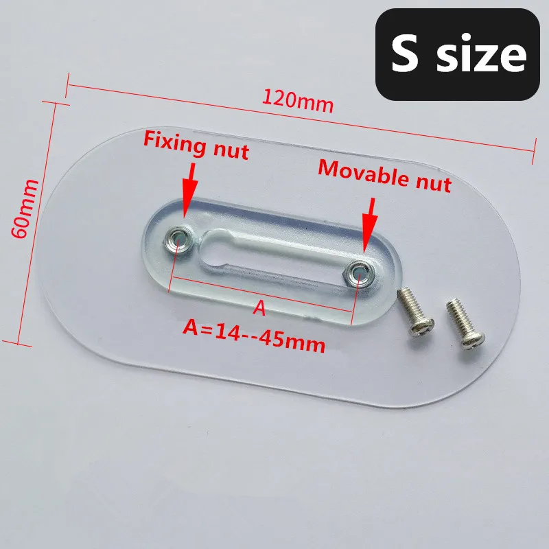 New 2pcs Punch-Free Non-Marking Adjustable Double Nut Screw Stickers Wall Picture Hook Invisible Traceless Hardwall Hanging Kit