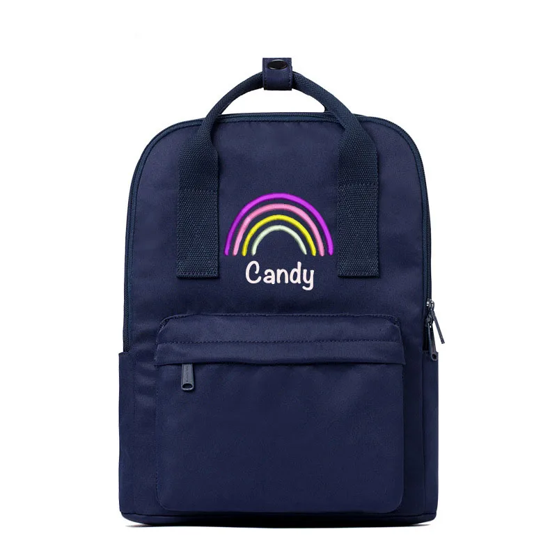 

Personalised Rainbow Backpack Colorful ANY NAME Back To School Bag Backpack Kids Nursery Toddler Rucksack