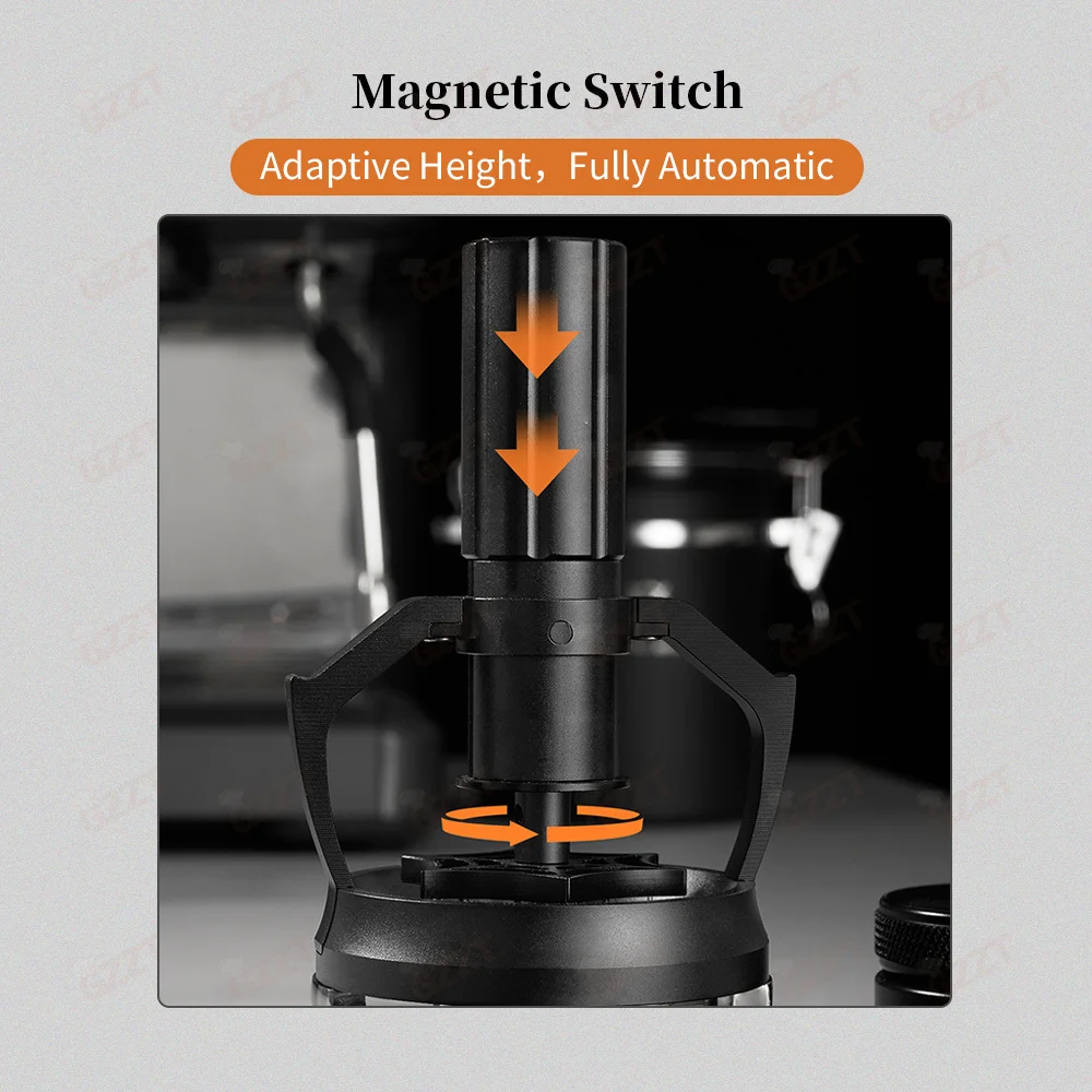 GZZT WT045 Needle Coffee Powder Distributor 58mm Rotary Espresso Stirrer Needle Distributor Magnetic Coffee Tamper Barista Tools