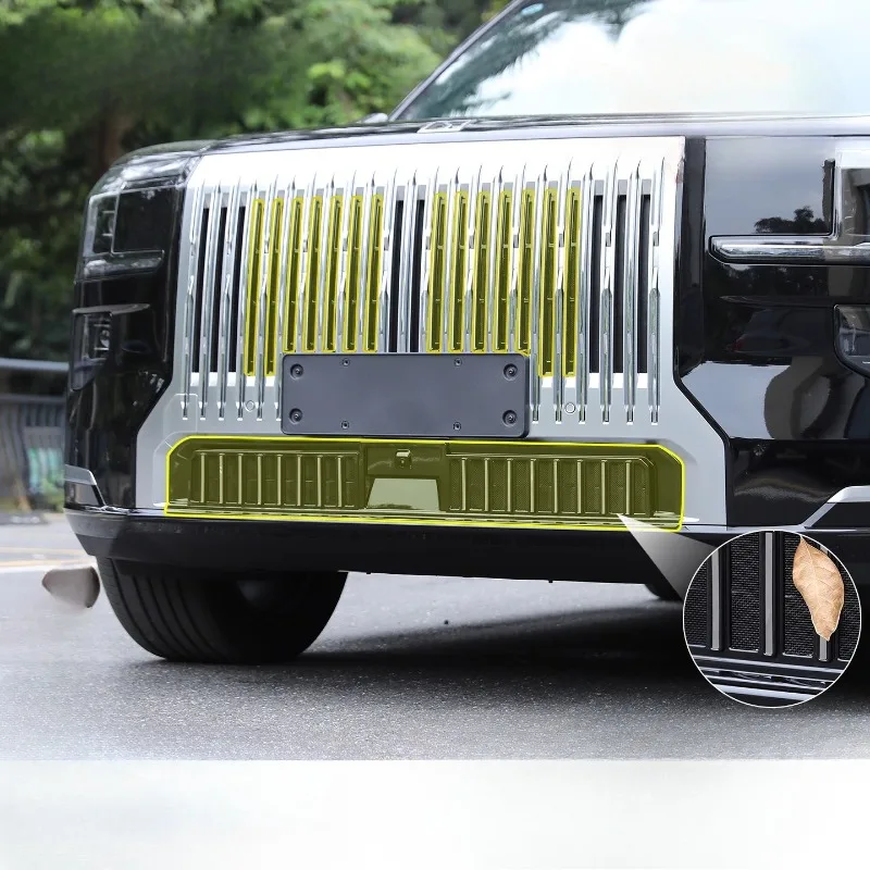 For Zeekr 9X Car front air inlet Removable insect proof net modified buckle grille water tank air conditioning protection