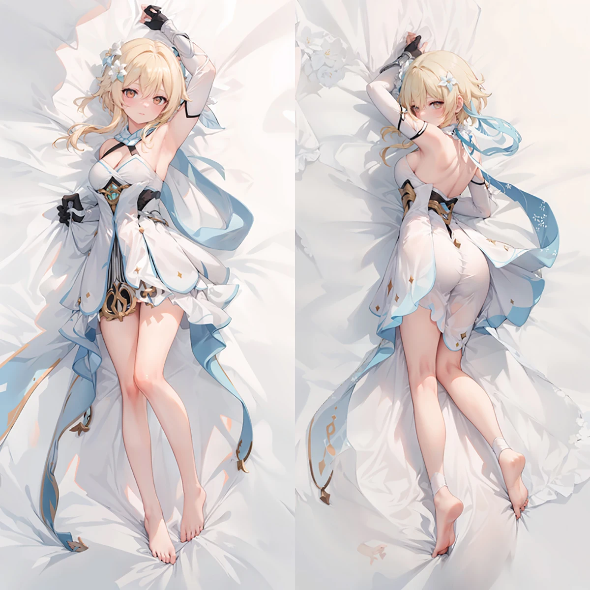 New Pattern Genshin Impact Pillowcase Lumine Dakimakura Customize Anime Game Hugging Body Pillow Case