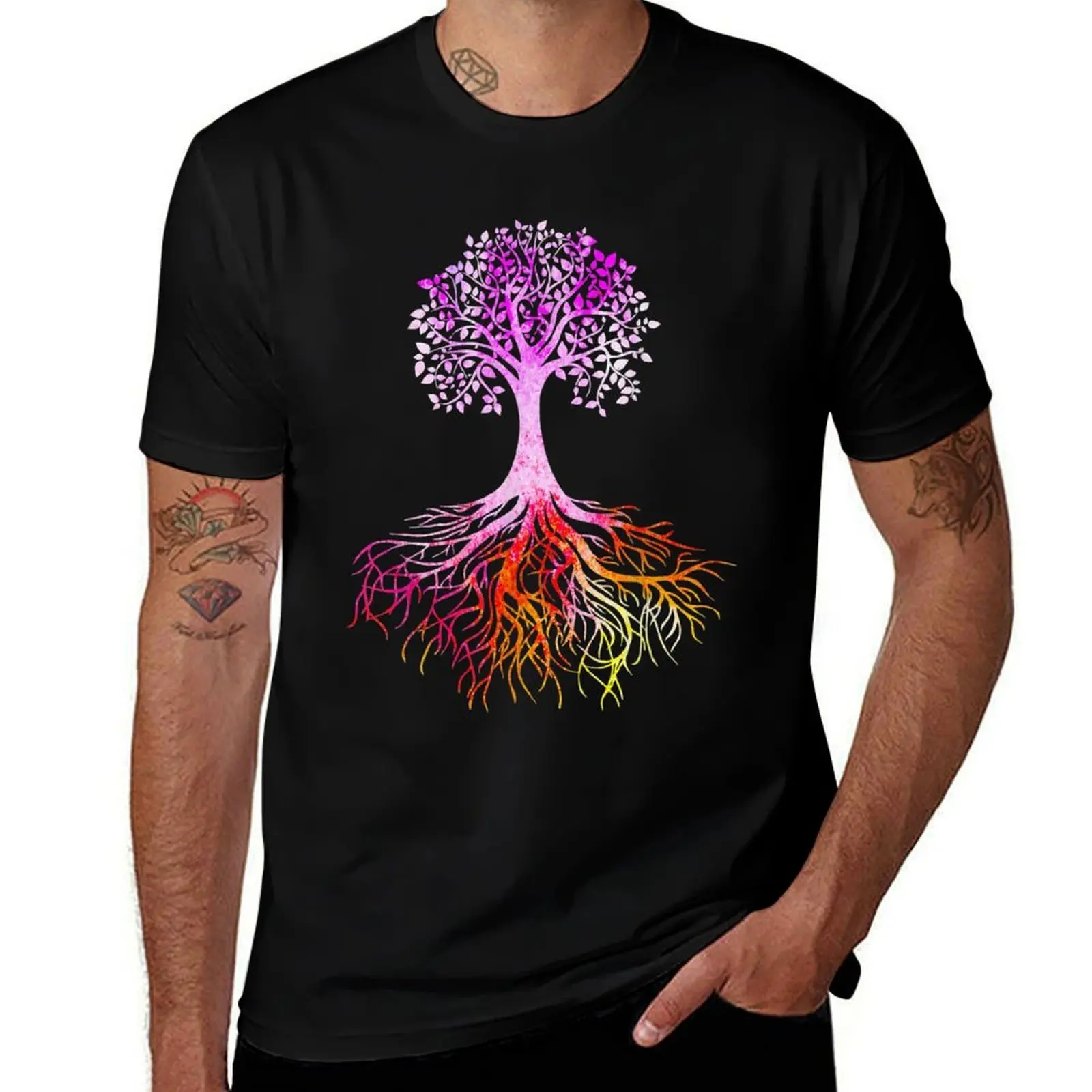 Vintage Watercolor Colorful Life is Really Good Art Shirt T-Shirt Plus Size Solid Color T-Shirt