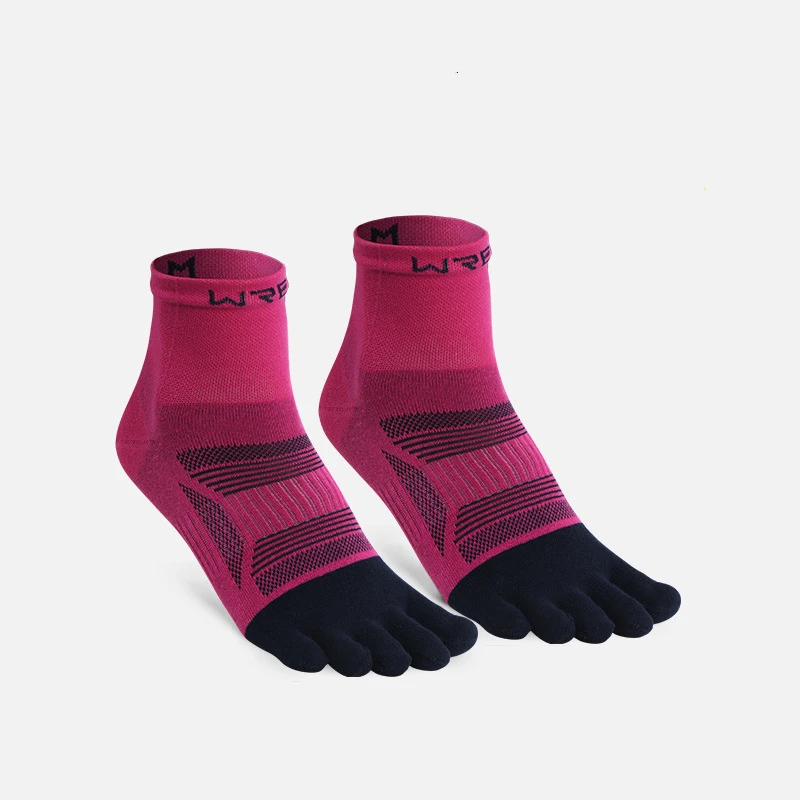 1 Pairs خمسة تو جوارب رياضية تنفس Coolmax التجفيف السريع العرق فتل مرونة الدراجات الجوارب المهنية تشغيل الجوارب