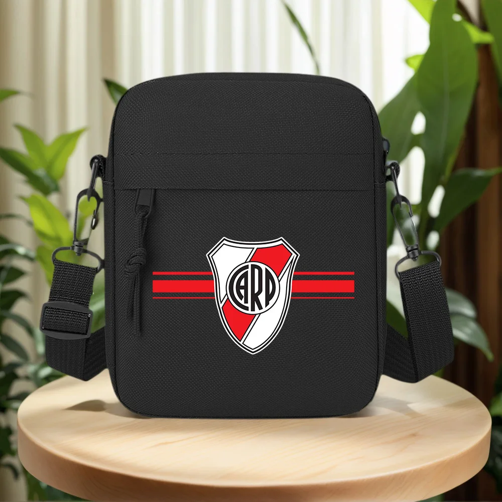 Shield red white black stripes Men Crossbody Bag Single Shoulder Women Cartoon Anime Film Printing Design Unisex