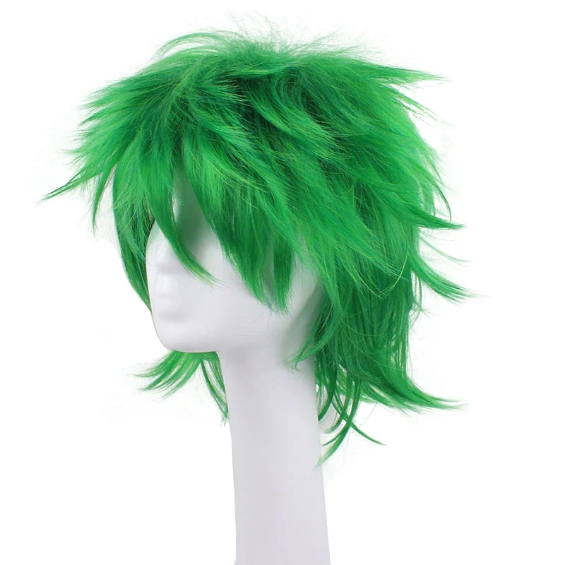 Lei de Ueki Cosplay Anime Peruca Verde para Homens, Kosuke Cosplay, Halloween Carnival Party, Hair Props