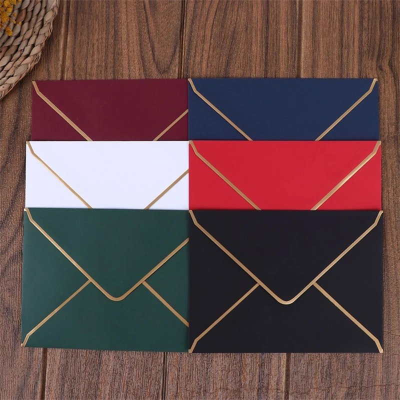 Retro Envelopes Solid Color Envelope Budgeting Envelope for 7 x 5 Inches Greeting Card Letter Wedding Party Invitation