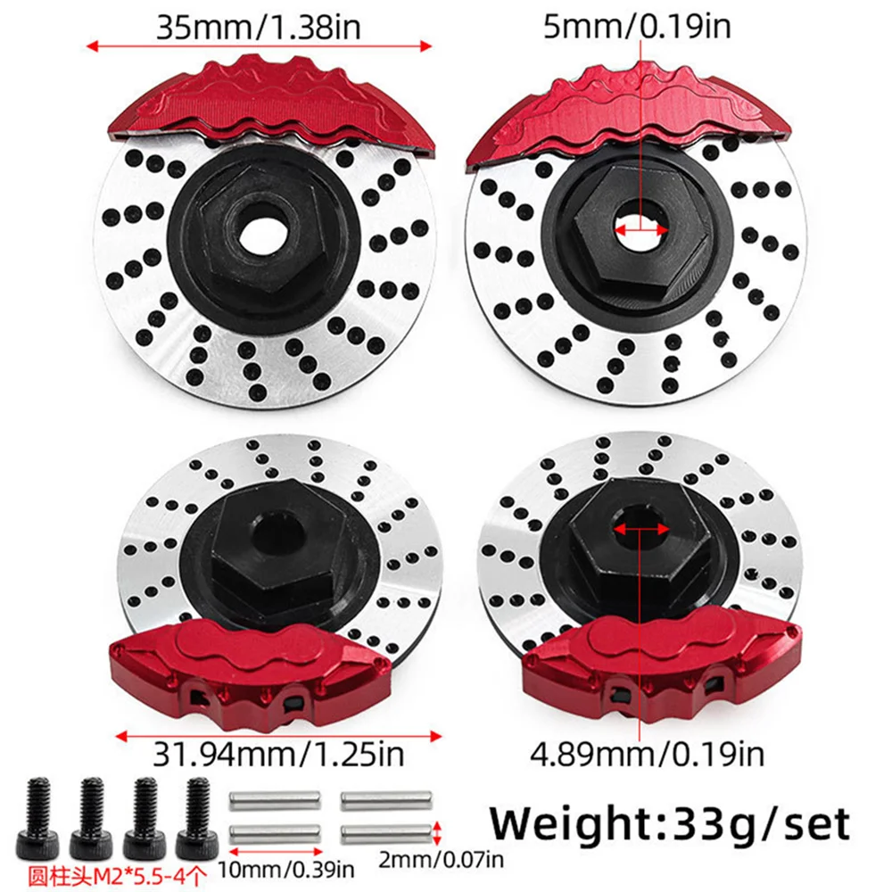 Remschijfremklauw van aluminiumlegering voor 1/10 schaal 4-TEC Drift Mustang RC auto-upgradeonderdelen