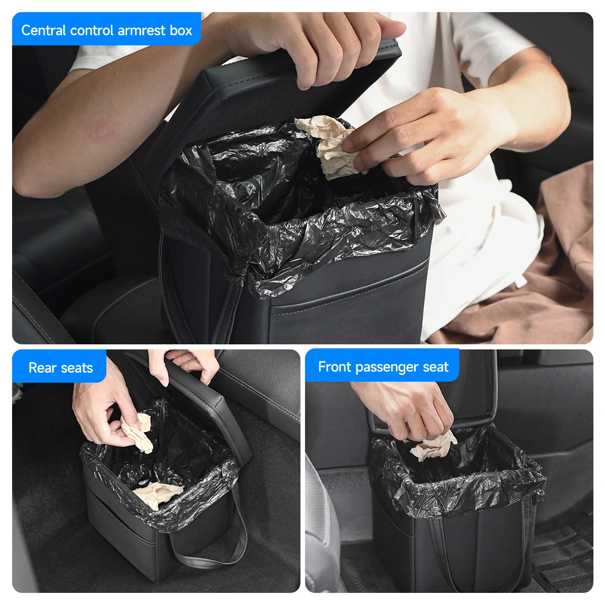 حامل حقيبة يد سيارة قابل للطي ، صندوق تخزين PU ، أدوات شحن ، أداة ترتيب العبوة ، منظم صندوق السيارة ، يمكن استخدامه ككرسي